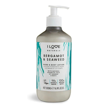 Käe- ja kehapiim I Love Naturals Bergamot & Seaweed, 500 ml
