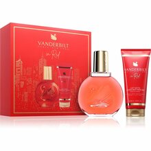 Kingitusena komplekt naistele Gloria Vanderbilt In Red, 100 ml EDP + 100 ml kehakreem