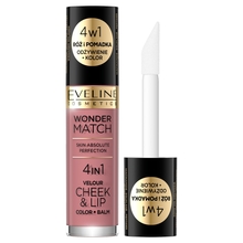 Põsepuna ja huulepulk Eveline Wonder Match Cheek & Lip 4in1, 02 violetne, 4,5 ml