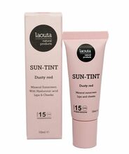 Looduslik huule- ja põsepuna Laouta Sun Tint, Coral, SPF 15, 10 ml