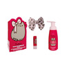 Hoolduskomplekt Pusheen: pesuvaht 300 ml + huulepulk 3,8 g + juukseklamber