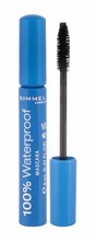 Ripsmetušš Rimmel London 100 prots. Waterproof, 001 Black, 8 ml