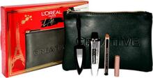 Komplekt L'oreal Paris Bambi Eye Lash Defining Mascara Extra Black 8,9 ml + Paradise Kajal Eye Pencil 1,2 g + tekstiilist meigikott must