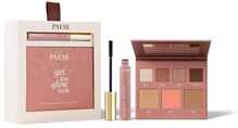 Ripsmetuši ja meigipaleti komplekt Paese Double Glow Look, must, 9 ml + 16 g