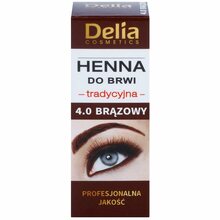 Kulmuvärv Delia Cosmetics Henna, 4.0 Brown, 2 g + 2 ml