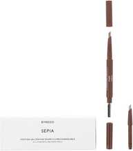 Kulmupliiats Byredo All-In-One Precision Double-Ended Eyebrow Cream Pencil & Brush, 02 Sepia, 0,5 g