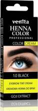 Kulmuvärv Venita Henna Color Professional Cream, 1.0 Black, 30 g
