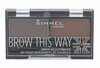 Kulmupalett Rimmel London Brow This Way, 002 Medium Brown, 2,4 g