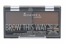 Kulmupalett Rimmel London Brow This Way, 002 Medium Brown, 2,4 g