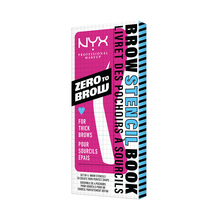 Kulmude šabloonid NYX Professional Makeup Zero-to-Brow, Thick, 4 tk
