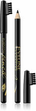 Kulmupliiats Eveline Eyebrow Pencil, must, 1 tk