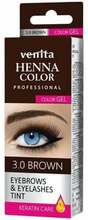 Kulmuvärv Venita Professional Henna Color Gel, 3.0 Brown, 15 ml