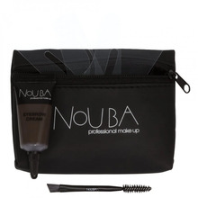Kulmude komplekt Nouba Brow Improver Set, kulmuhari, kulmugeel 7 ml, meigikott, must