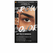Kulmude värvimise komplekt L'Oreal Brow Color, 1.0 Black, 15 ml