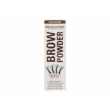 Kulmupuuder Makeup Revolution London Brow Powder Stamp & Stencil, Dark Brown, 0,65 g