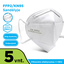 Kaitsemask KN95/FPP2 Happyjoe, 5 tk
