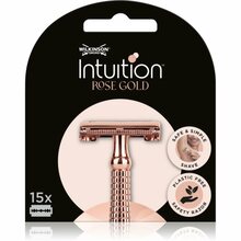 Vahetusterad Wilkinson Sword Intuition Double Edge Rose Gold, 15 tk