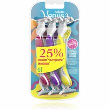 Gillette Simply Venus 3 Plus Yellow ühekordsed raseerijad, 6 tk