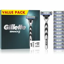 Raseerimiskomplekt Gillette Mach3: raseerija, 1 tk + vahetusterasid, 12 tk