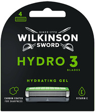 Vahetusterad Wilkinson Sword Hydro 3 Black Edition, 4 tk