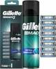 Raseerimiskomplekt Gillette Mach3, 8 tk + raseerimisgeel, 200 ml