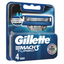 Gillette Mach3 Turbo vahetusterad, 4 tk