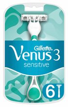 Ühekordsed raseerijad naistele Gillette Venus 3 Sensitive, 6 tk