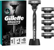 Raseerija Gillette Mach3 Charcoal, 6 tk