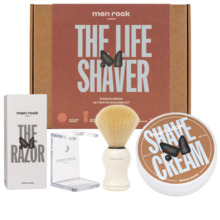 Raseerimiskomplekt kahepoolse žiletiga Men Rock The Life Shaver Sandalwood, 1 tk