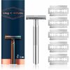 Raseerija meestele Gillette King C. Double Edge Safety Razor + 5 teraga