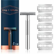 Raseerija meestele Gillette King C. Double Edge Safety Razor + 5 teraga