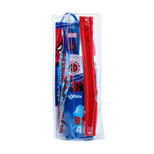 Laste reisi hambahoolduskomplekt Mr. White Spiderman, hambapasta 75 ml, hambahari, klaas, kosmeetikakott