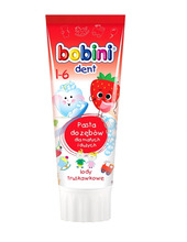 Laste hambapasta Bobini Dent, maasika-jäätise maitsega, 75 ml