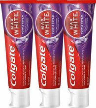 Colgate Max White Purple Reveal valgendav hambapasta, 3x75 ml