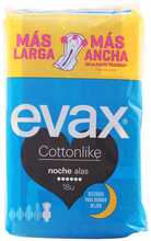Öised hügieenisidemed Evax Cottonlike Night With Wings, 18 tk