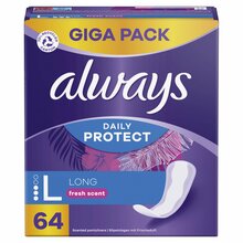Pesukaitsmed Always Daily Protect Long, 64 tk