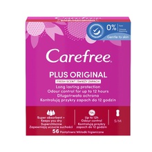 Pesukaitsmed Carefree Plus Original Fresh Scent, 56 tk