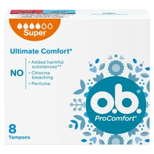 Tampoonid O.B. Pro Comfort Super, 8 tk