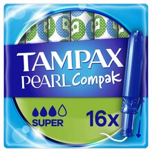 Tampoonid Tampax Compak Pearl Super, 16 tk