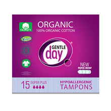 Gentle Day Super Plus orgaanilisest puuvillast tampoonid 15 tk