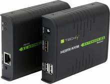 Pikendusadapter HDMI KVM Techly 028214, USB, Cat5/5e/6, kuni 120 m, must