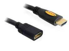 HDMI pikenduskaabel Delock, 1 m, must