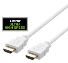 HDMI kaabel Deltaco HU-30A, Ultra High Speed, 3 m, valge