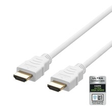 HDMI kaabel Deltaco HU-20A-R, Ultra High Speed, 2 m, valge