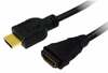 HDMI pikenduskaabel Logilink CH0057, 1.4, 3 m, must