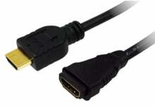 HDMI pikenduskaabel Logilink CH0057, 1.4, 3 m, must