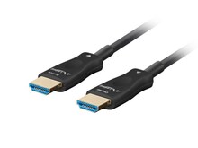 HDMI kaabel Lanberg CA-HDMI-30FB-0100-BK, V2.1, 10 m, optiline AOC, must
