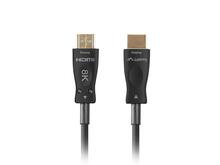 HDMI kaabel Lanberg CA-HDMI-30FB-0500-BK, 2.1, 50 m, must, optiline AOC