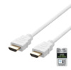 HDMI kaabel Deltaco HU-10A-R, Ultra High Speed, 1 m, valge