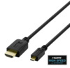 Kaabel HDMI-micro HDMI Deltaco HDMI-1023-K, 2 m, must